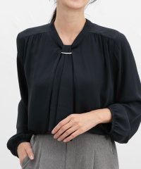 GLACIER/グラシア GLACIER アクセ付ボウタイブラウス トップス ブラウス 長袖 2way 大きいサイズ オフィス/506786724