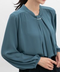 GLACIER/グラシア GLACIER アクセ付ボウタイブラウス トップス ブラウス 長袖 2way 大きいサイズ オフィス/506786724