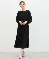 GLACIER/グラシア GLACIER 8分袖プリーツワンピース ワンピース ロング丈 プリーツ 八分袖 クルーネック/506786726