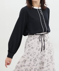 GLACIER/グラシア GLACIER 配色使いブラウス トップス ブラウス 長袖 長袖ブラウス 大きいサイズ オフィス/506786734