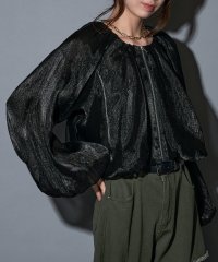 MAISON BREEZE reveur/メゾンブリーズレヴール MAISON BREEZE reveur シアー ブルゾン 長袖 バルーンスリーブ ショート丈 ボレロ 透け感 ボリューム袖 trc/506501174