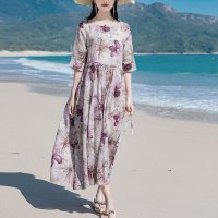 maison de LATIR/フォースメント Forcement 7分袖フラワープリントワンピース/506777757