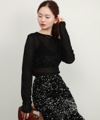 DRESS+/ドレスプラス DRESS+ ベロア トップス シャツ 長袖 透け感/506785839