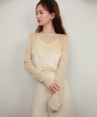 DRESS+/ドレスプラス DRESS+ ベロア トップス シャツ 長袖 透け感/506785839