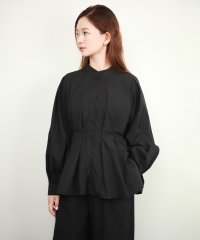 DRESS+/ドレスプラス DRESS+ シャツ ブラウス スタンド カラーウエストタック/506785842