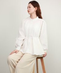 DRESS+/ドレスプラス DRESS+ シャツ ブラウス スタンド カラーウエストタック/506785842