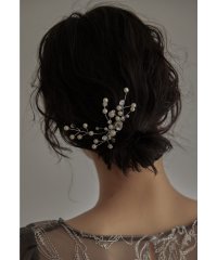 niana/ニアナ niana パールビジューコーム 結婚式 二次会 お呼ばれ パーティー ヘアアクセサリー かんざし ヘアピン ヘッドドレス シルバー ゴールド ホワイト/506788070