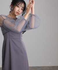 PourVous/プールヴー PourVous 2wayトップスパーティードレスセレモニーミモレ丈&袖あり結婚式フォーマルオケージョンドレス フォーマル ワンピース パーティード/506792397