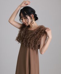 PourVous/プールヴー PourVous チュールベストパーティードレスお呼ばれノースリーブ&ミモレ丈結婚式フォーマルオケージョンドレス フォーマル ワンピース パーティー/506792398