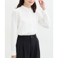 CINEMA CLUB/スタンドピンタックシャツ トップス ブラウス 長袖 長袖ブラウス 大きいサイズ シャツ 上品 シンプル レディース/506795035