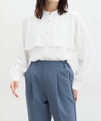 GLACIER/グラシア GLACIER ケープ風ブラウス トップス ブラウス 長袖 長袖ブラウス 大きいサイズ オフィス/506795047