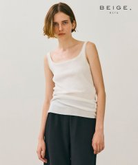 BEIGE，/【BEIGE，ecru/WEB限定・洗える】RIB TOPS /  コットンシルクリブキャミソール/506795157