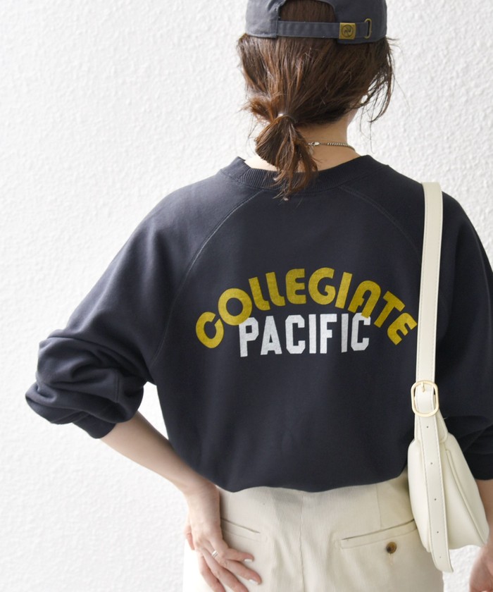SHIPS any別注Collegiate Pacific プリント&刺繍T SHIPS any別注】Collegiate Pacific: プリント＆刺繍 スウェット