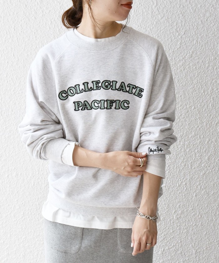 SHIPS any別注Collegiate Pacific プリント&刺繍T SHIPS any別注】Collegiate Pacific:プリント&刺繍 Tシャツ