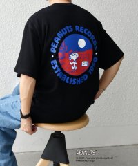 SHIPS any MEN/SHIPS any: SNOOPY コラボ RECORDS グラフィック バック プリント Tシャツ◇/506798096