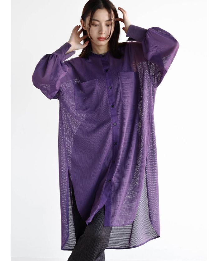 何でも揃う セール 袖スリットメッシュロング RADIATE 50%OFF】ラディエイト トップス