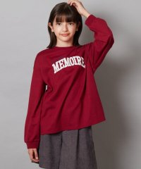 a.v.v(KID'S)/[120－130]サテンアップリケカレッジロゴロンＴ/506554903