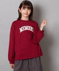 a.v.v(KID'S)/[140－150]サテンアップリケカレッジロゴロンＴ/506554911