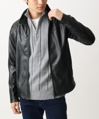 MK homme/スタンドカラーシャツブルゾン / 合成皮革/506799209