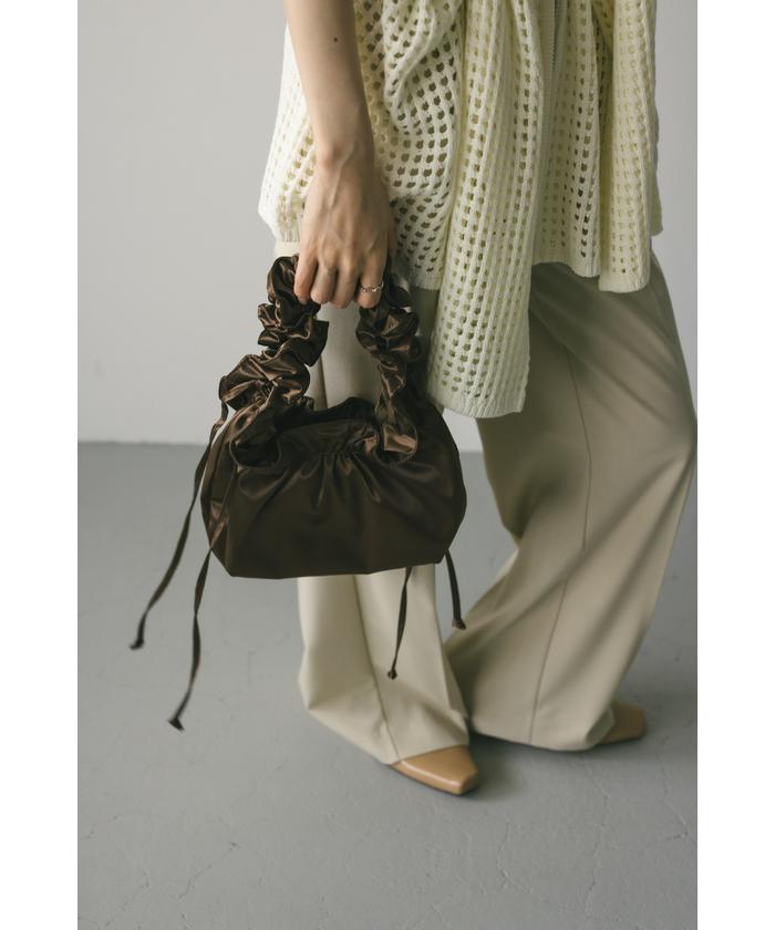 【美品】 STYLEMIXER スタイルミキサー　サテンギャザーハンドルバッグ セール 30%OFF】サテンギャザーハンドルバッグ(506799296