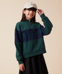 a.v.v(KID'S)/[140－150]ハーフジップ配色ロゴスウェット/506554922