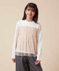 a.v.v(KID'S)/[100－130]ラメチュールドッキングトップス/506652962