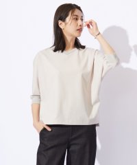 J.PRESS LADIES（LARGE SIZE）/TCポンチ ニットコンビ ドルマン カットソー/506813494