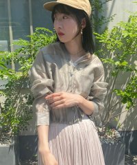 NICOLE white/シアーブルゾンシャツ/506745738
