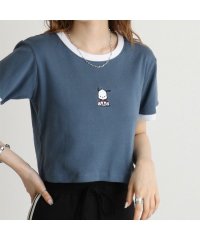 Sanrio characters/サンリオ Sanrio ポチャッコ Tシャツ ちびT サンリオ キャラクターズ 刺繍 レディース ショート丈 半袖/506786326
