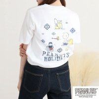  PEANUTS/ピーナッツ PEANUTS スヌーピー ピーナッツ オラフ トップス 半袖 Tシャツ プリント SNOOPY PEANUTS/506786330