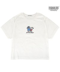  PEANUTS/ピーナッツ PEANUTS スヌーピー ピーナッツ オラフ トップス 半袖 クロップド Tシャツ ショート丈 ミニT ミニ丈 チビT 刺繍 夏 SNOOPY P/506786335