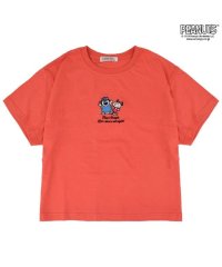  PEANUTS/ピーナッツ PEANUTS スヌーピー ピーナッツ オラフ トップス 半袖 クロップド Tシャツ ショート丈 ミニT ミニ丈 チビT 刺繍 夏 SNOOPY P/506786335