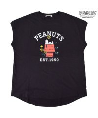  PEANUTS/ピーナッツ PEANUTS スヌーピー Tシャツ ノースリーブ トップス プリント ウッドストック 夏 SNOOPY PEANUTS/506786336