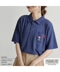  PEANUTS/ピーナッツ PEANUTS スヌーピー ポロ シャツ 刺繍 ゴルフ ポケット SNOOPY PEANUTS/506786337