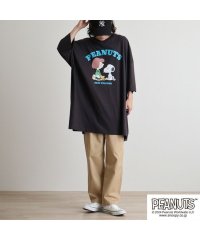  PEANUTS/ピーナッツ PEANUTS スヌーピー ピーナッツ BIG Tシャツ オーバーサイズ 半袖 プリント ペパーミントパティ スリット SNOOPY PEANUTS/506786343