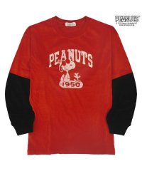  PEANUTS/スヌーピー 切替 長袖 Tシャツ 袖切替 ロンT 春秋 SNOOPY PEANUTS/506786759