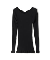 GALERIE VIE/コットンシルクリブ ラウンドネックプルオーバー/506820122