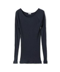 GALERIE VIE/コットンシルクリブ ラウンドネックプルオーバー/506820122