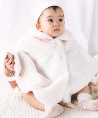 SLAP SLIP BABY/裾スカラップリボン付きフワフワファーマントベビー(50~90cm)/506684234