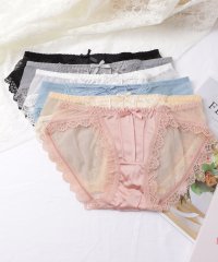 Lace Ladies/レースレディース Lace Ladies 【6枚セット】リボン付きシアードッキングサテンショーツ【返品不可商品】/506770354