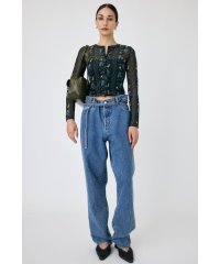 moussy/OVER WAIST ルーズストレートデニム/506823452