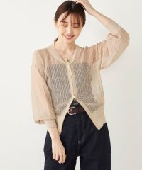 SHIPS Colors WOMEN/SHIPS Colors:〈手洗い可能〉ラメ メッシュ ジップ カーディガン/506824308