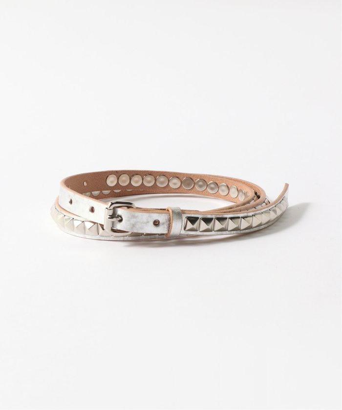 MASTERCO. SILVER LEATHER 15mm STUDSBELT(506827988) | ジャーナル 