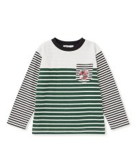 SLAP SLIP/胸ポケット消防車モチーフ無地ボーダー柄切り替えTシャツ(80~130cm)/506684224
