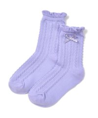 BeBe/ケーブル編みフリルクルーソックス(11~24cm)/506691115