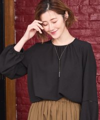 Petit Honfleur/プチ オンフルール Petit Honfleur ギャザーブラウス/506830498