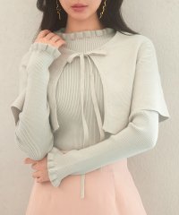 SAISON DE PAPILLON/セゾンドパピヨン SAISON DE PAPILLON ケープカラーボレロとニット2点セット/506831295