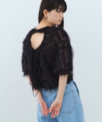  ＣＯＤＥ　Ａ/feather jacquard back open blouse/506831794