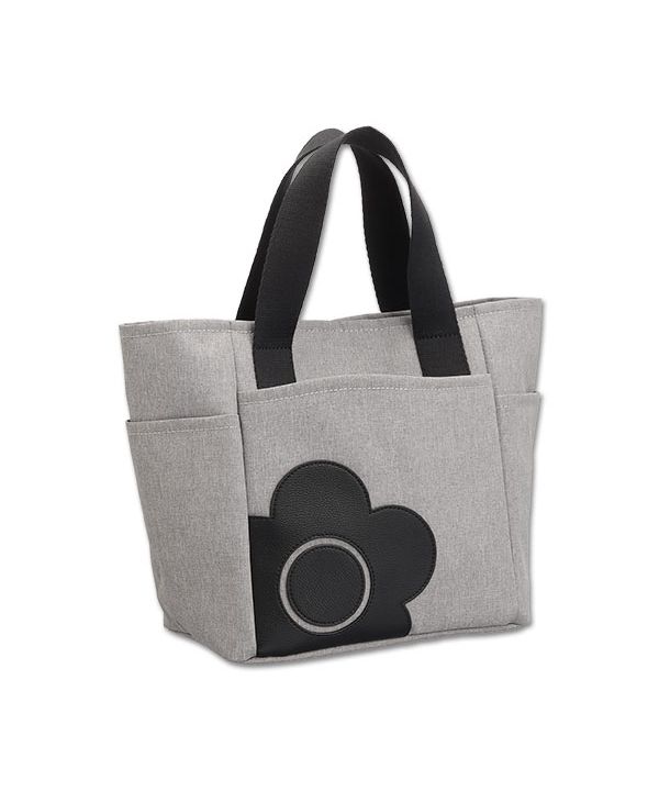 【極美品】MARY QUANT トートバッグ デニム リバーシブル デイジー MARY QUANT トートバッグ デニム ボーダー リバーシブル