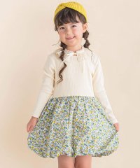 Noeil aime BeBe/花柄ティベット付きバルーンドッキングワンピース(80~130cm)/506710194